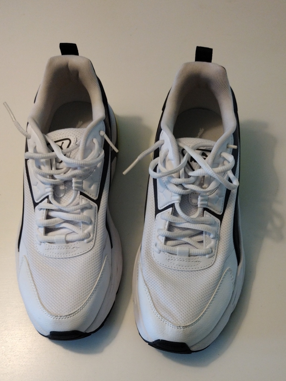 Reebok White Athletic Sneakers with Black Trim